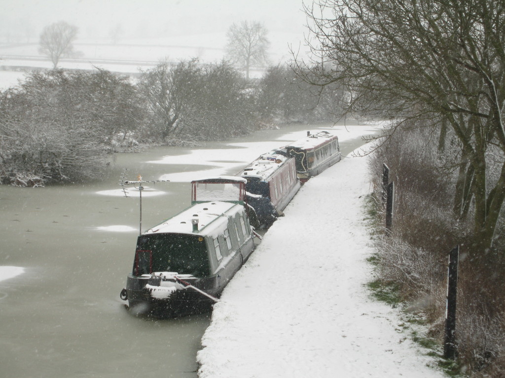 Foxton Locks in the snow