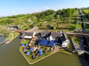 Foxton Locks Inn in summer